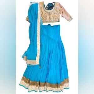 Teal Blue Lehenga